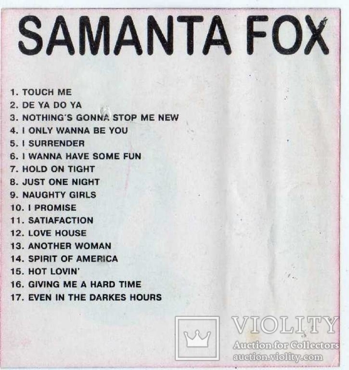 Samantha Fox (Greatest Hits) 1996.AU. Кассета., фото №9