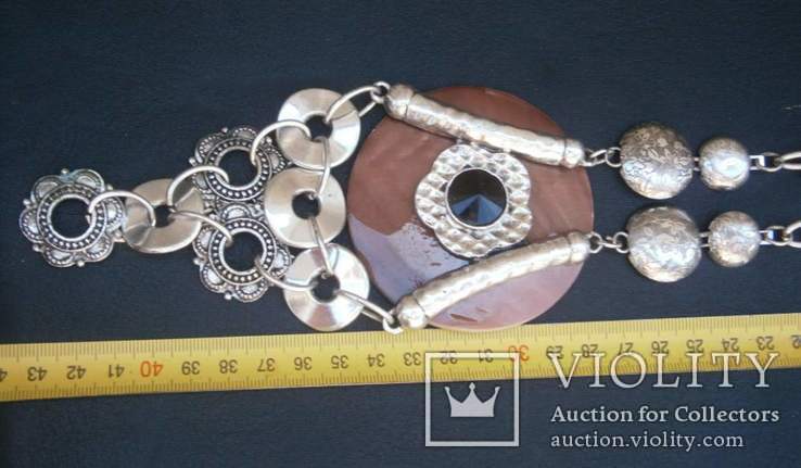 Этническое ожерелье из перламутра. 139,2 г., фото №12