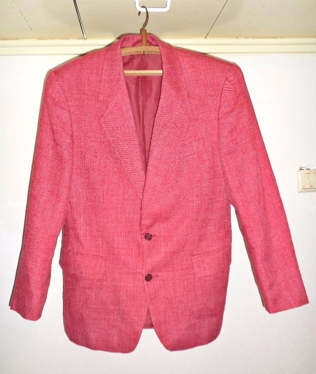 Редкий пиджак блейзер розовый красный, фото №2
