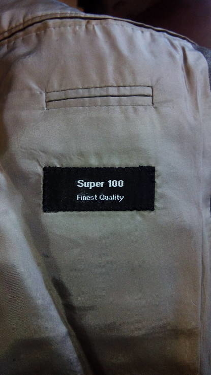 Пиджак блейзер Hugo Boss серый шерсть Super 100'S Германия, фото №6