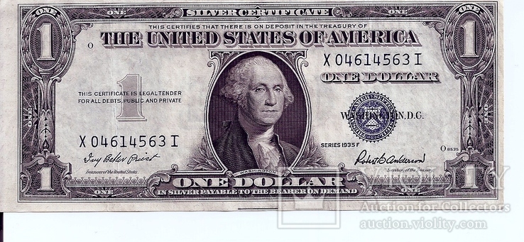 $1 доллар США  1935-F  Silver Certificate XF-AU 4563 I (151)