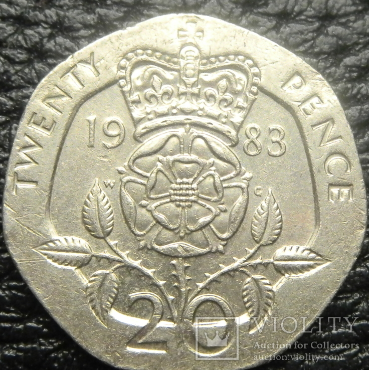 20 пенсів Британія 1983, фото №2