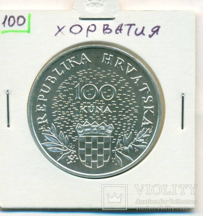 100К. Хорватия 1995 года серебро