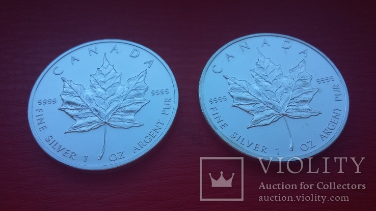 5+5 кленовый лист,Канада.(2 унцовки), фото №10