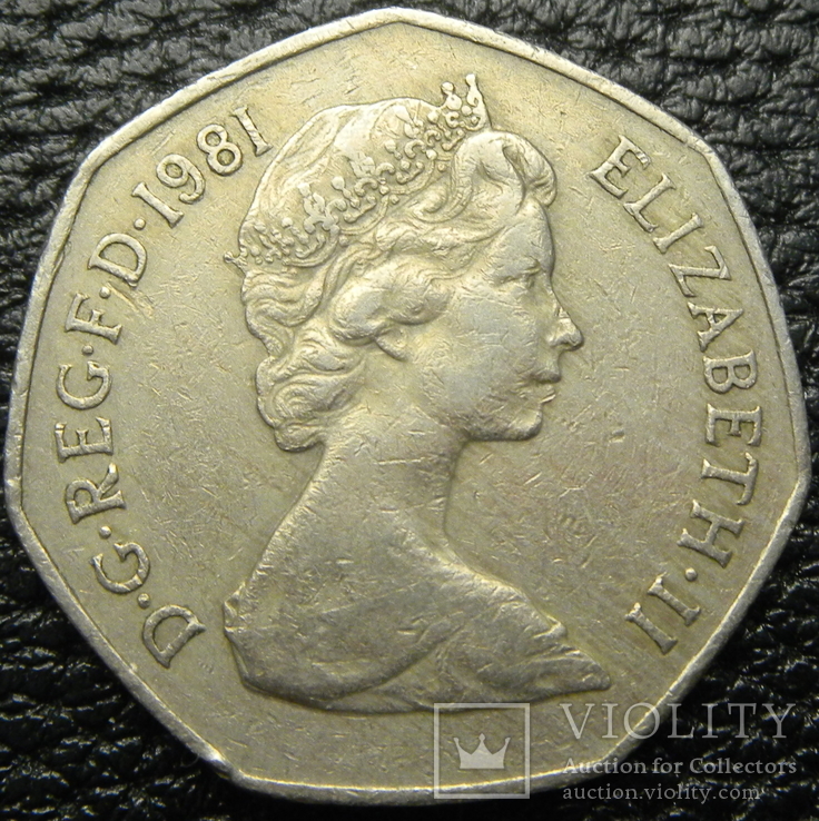 50 пенсів Британія 1981, фото №3