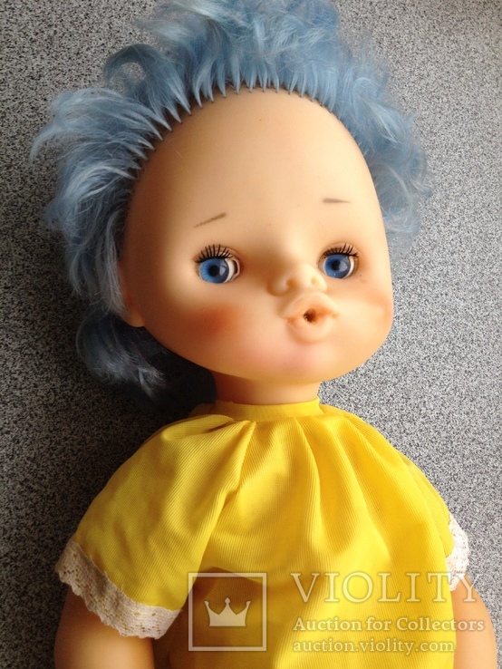 Кукла с голубыми волосами завод ДЗИ г. Донецк, фото №2