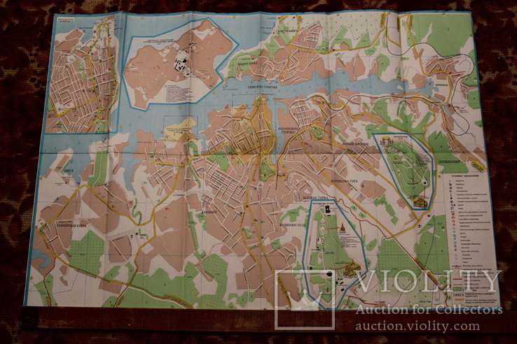Севастополь туристская карта схема план города 1991, фото №3