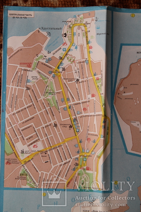 Севастополь туристская карта схема план города 1991, фото №4
