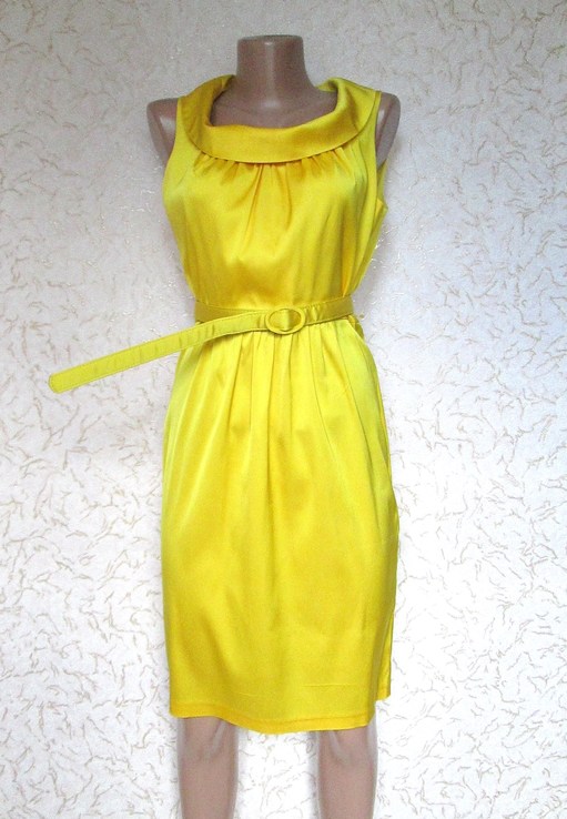 Платье жёлтое шёлковое р 44-м, фото №2
