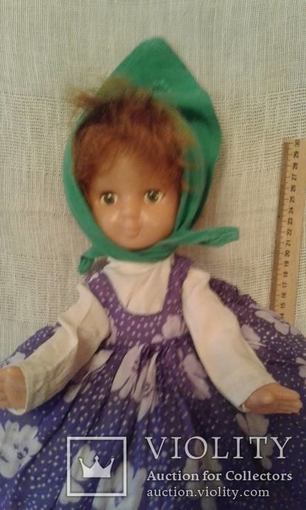 Кукла-чайница в фиолетовом сарафане 70 г.г., фото №5
