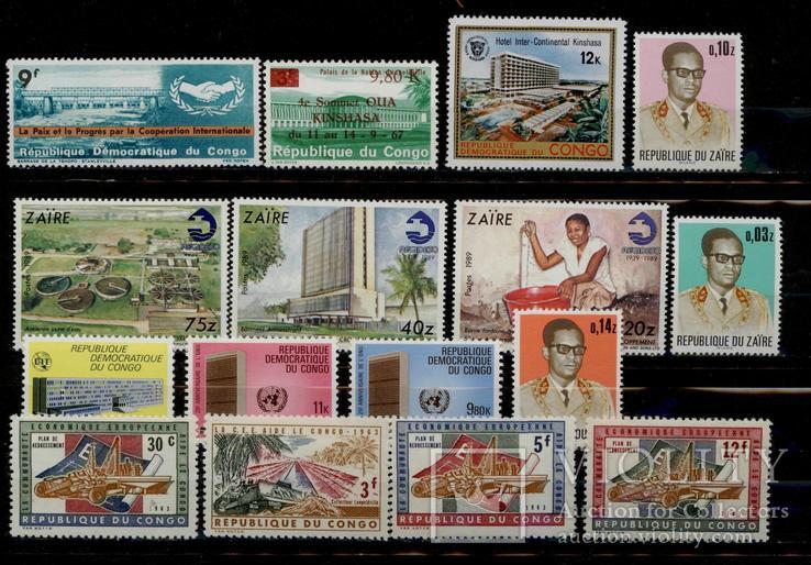 Заїр Конго 1963-1990 ** підбірка марок КЦ 13євро