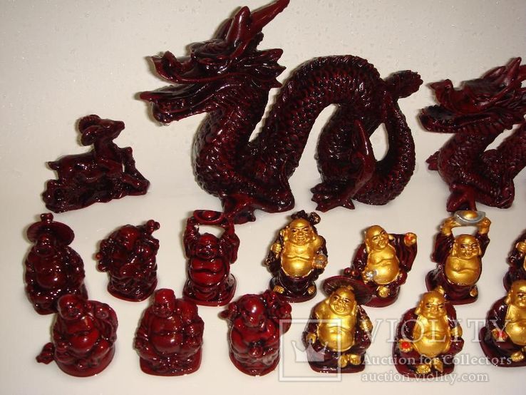 Для декора 22 шт. одним лотом.Китайские статуэтки (знак зодиака.драконы.боги), фото №3