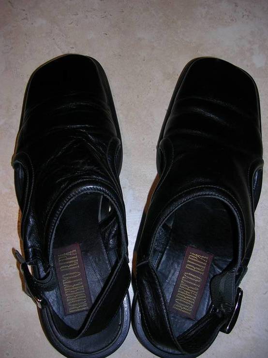 Летние мужские кожаные туфли босоножки Roberto Ripa р.41, фото №3