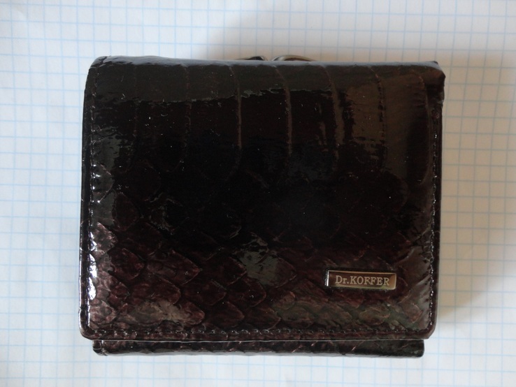Кожаный женский кошелек dr.koffer (стилизация под змею), фото №3