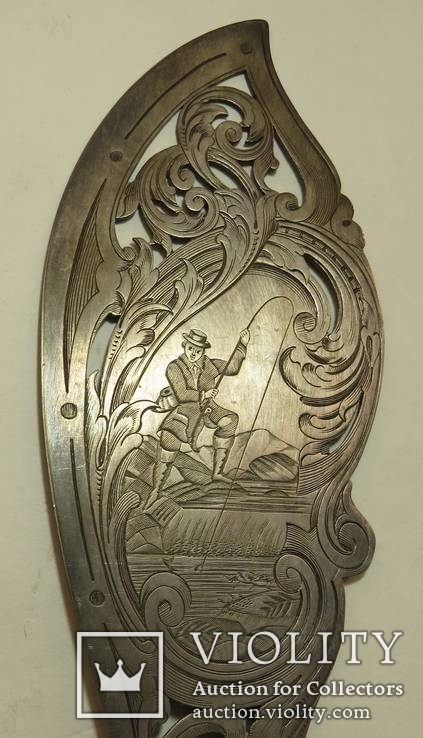  Нож- лопатка для подачи рыбы , Великобритания, ХIX век., фото №3
