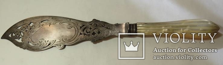  Нож- лопатка для подачи рыбы , Великобритания, ХIX век., фото №4