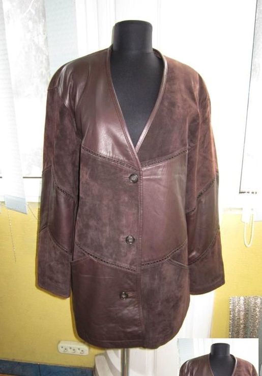 Большая оригинальная женская кожаная куртка-накидка SPORT.  Лот 83, photo number 3