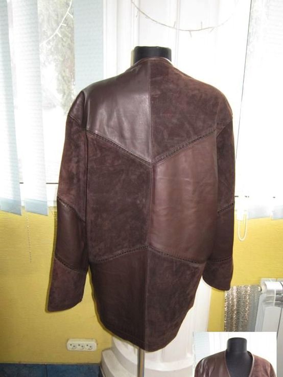 Большая оригинальная женская кожаная куртка-накидка SPORT.  Лот 83, фото №4