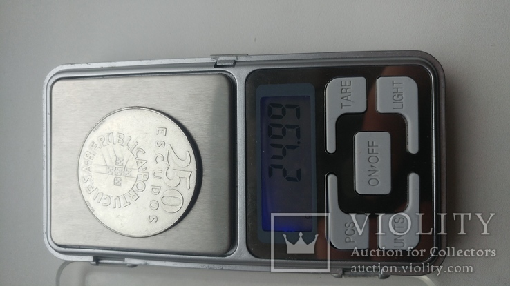 250 Escudos 1974 Серебро 25 грамм, фото №5