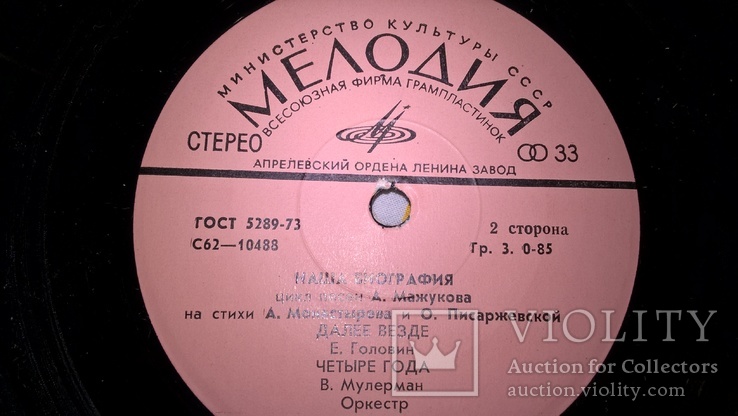 V.A. Сборник (Цикл Песен. Наша Биография) 1978. (LP). 7. Vinyl. Пластинка. RARE., фото №7