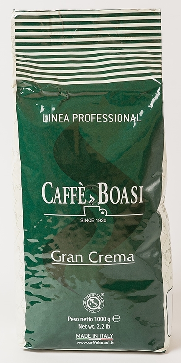 Кофе Caffe Boasi Bar Gran Crema, зерно, 60% арабика, 40% робуста, Италия, 1 кг
