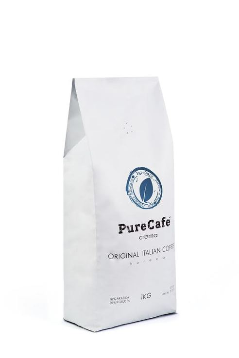 Кофе PureCafe Crema, 70% Арабики, 30% Робусты, зерно, Италия, 1кг.