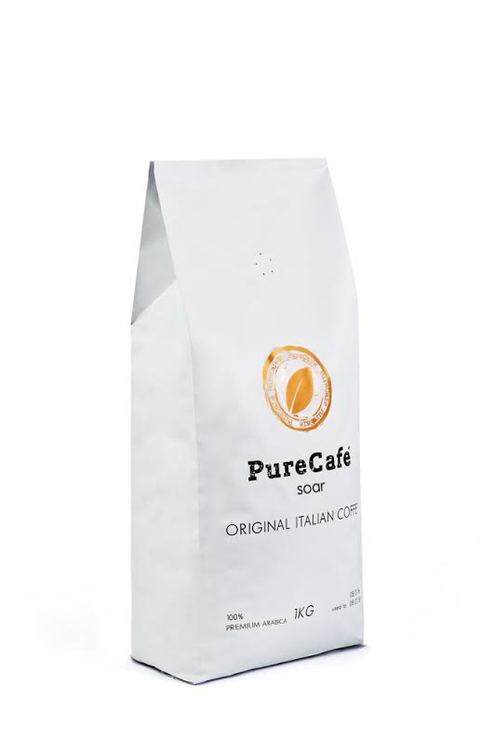 Кофе PureCafe Soar, 100% Арабики, зерно, Италия, 1кг.