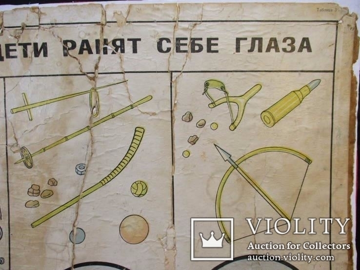Плакат двухсторонний МЗ СССР 1957 г. 53х36 см, фото №11