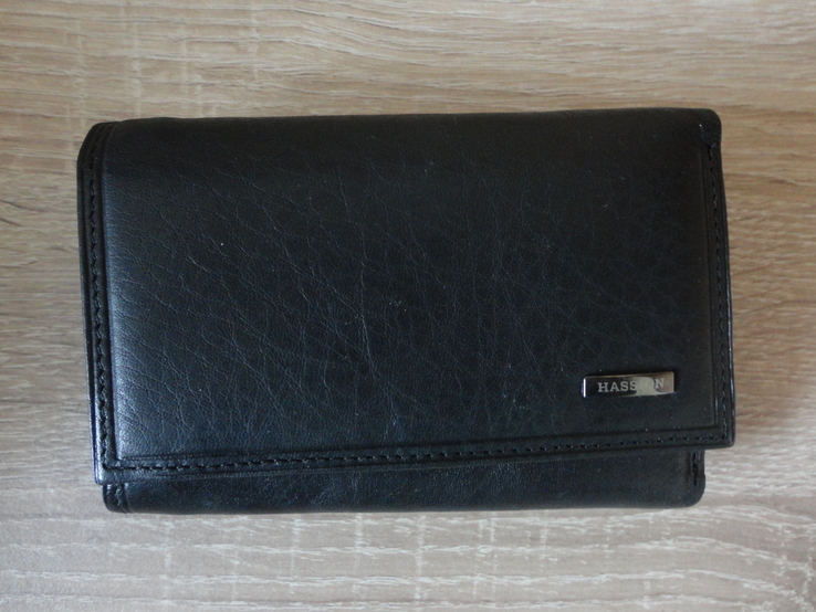 Женский кожаный кошелек HASSION (черный), фото №2