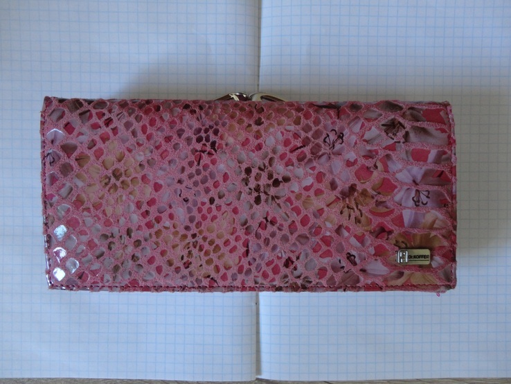 Женский кожаный кошелек Dr.Koffer (розовый замш), фото №7