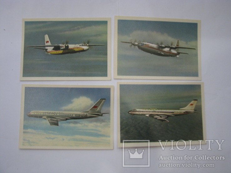 Набор из 10 открыток Советские пассажирские самолеты., фото №4