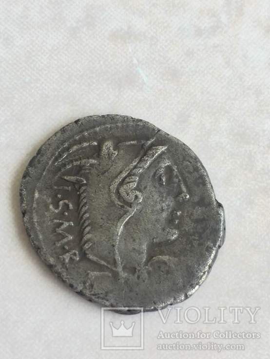Денарий  L. Thorius Balbus (105 г. до. н.э.), фото №2