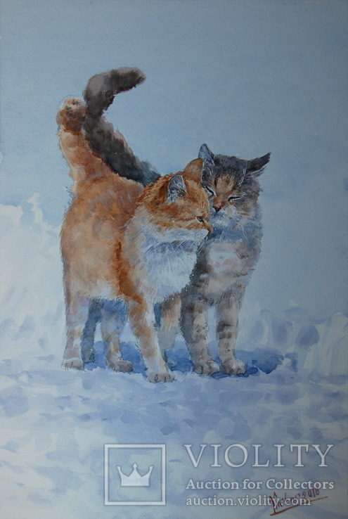 Картина «Пара котів». Микитенко Віктор