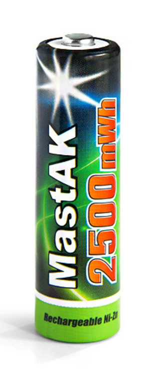 Аккумулятор MastAK Ni-Zn AA/R6 2500mWh 1,6V в лоте 2 шт  №1, numer zdjęcia 2