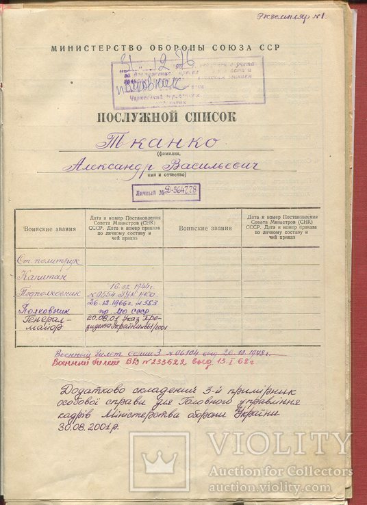 Личное дело ГСС,генерал-майор Тканко А.В.,командир партизанских соединений., фото №6