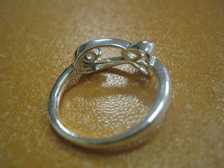 Посріблене кольцо з цирконом р., 17, фото №6