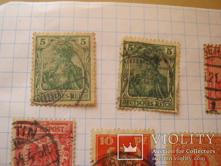 Старинные марки Германии 15 шт., фото №3