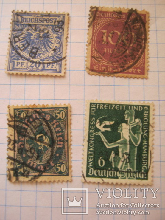 Старинные марки Германии 15 шт., фото №7