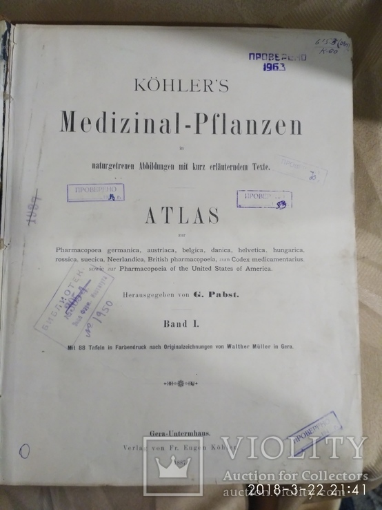 Старый немецки атлас растений 1887г.в., фото №8