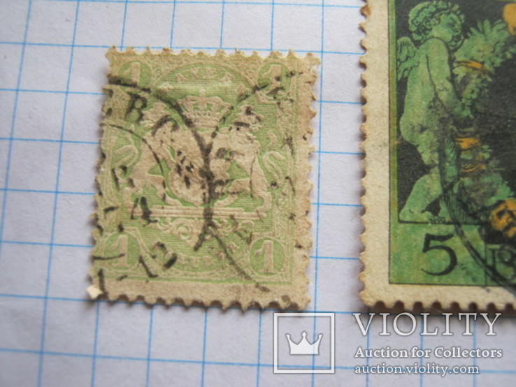 Четыре старинных марки Баварии, фото №5