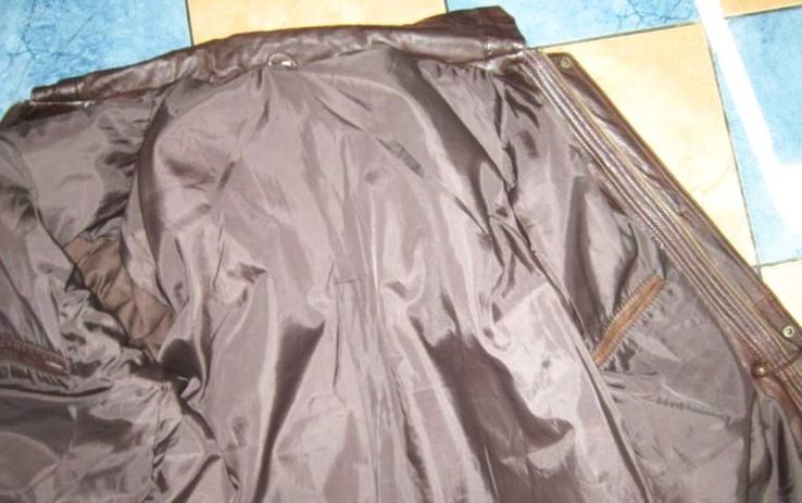 Стильная оригинальная кожаная мужская куртка. Лот 163, фото №5