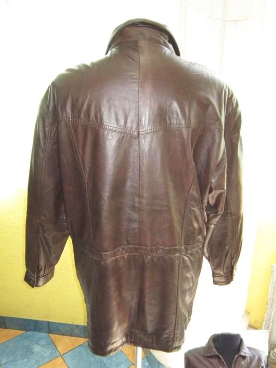 Стильная оригинальная кожаная мужская куртка. Лот 163, фото №7