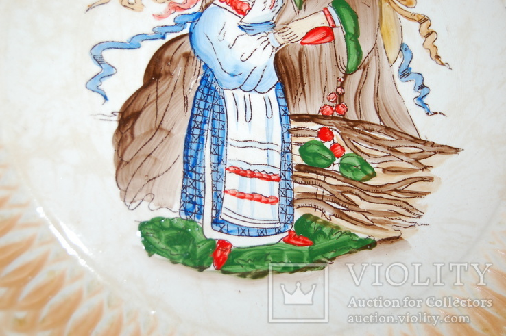 Настенная тарелка в Национальном стиле. Ручная роспись. 30см, фото №5