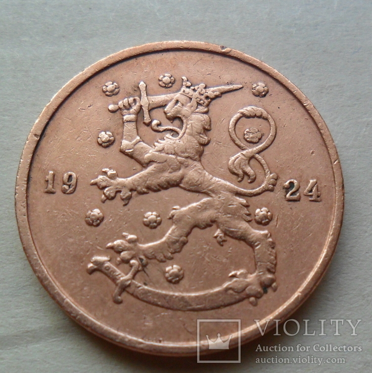 Финляндия 10 пенни 1924 год., фото №3