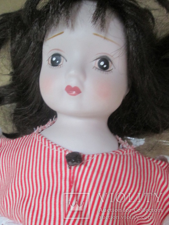 Паричковая фарфоровая кукла 35 см, фото №4