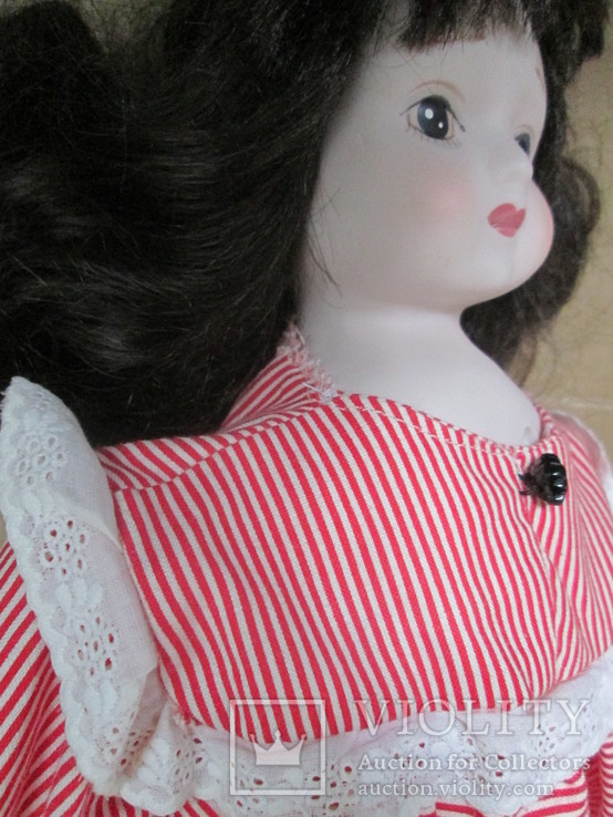 Паричковая фарфоровая кукла 35 см, фото №5