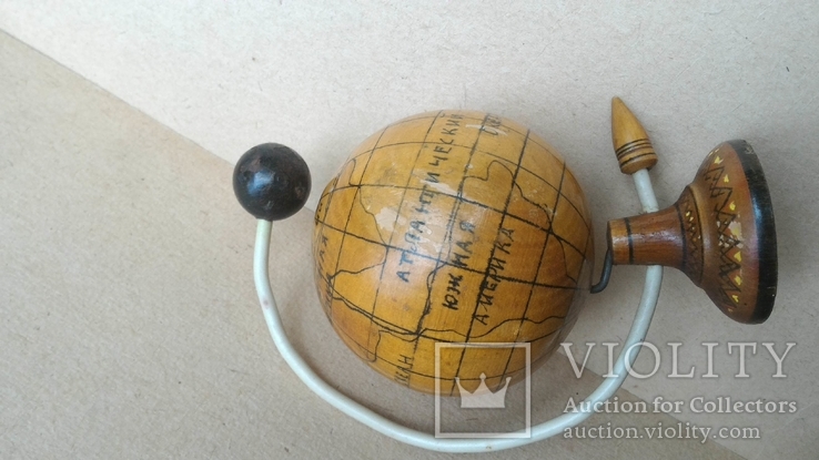 Сувенир глобус, Земля , ракета СССР, фото №5
