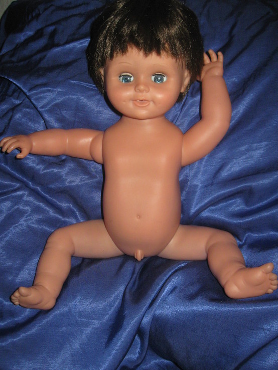 Резиновая кукла-пупс-анатомический мальчик- 40 см. без соски., фото №5