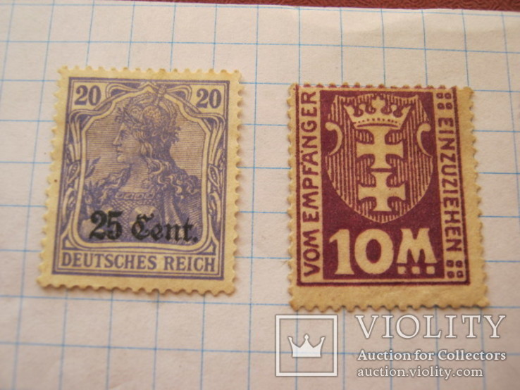 Старинные почтовые марки Германии 5 шт, фото №3