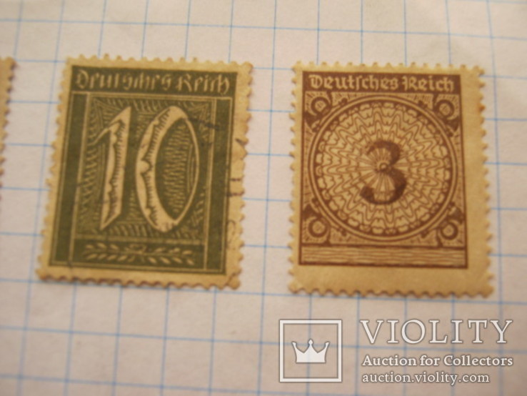 Старинные почтовые марки Германии 5 шт, фото №4